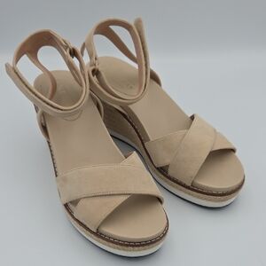 Cole Haan Grand 360 Tan Wedges Sandals Strappy 7.5